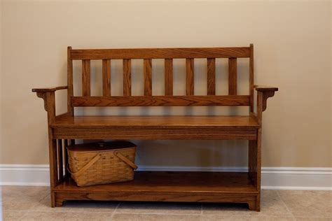 furniture-wooden-entry-way-bench-with-arms-back-and-single-ample ...