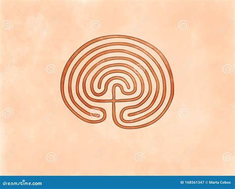 Daedalus Minoan Labyrinth of King Minos at Knossos Crete Stock Illustration - Illustration of ...