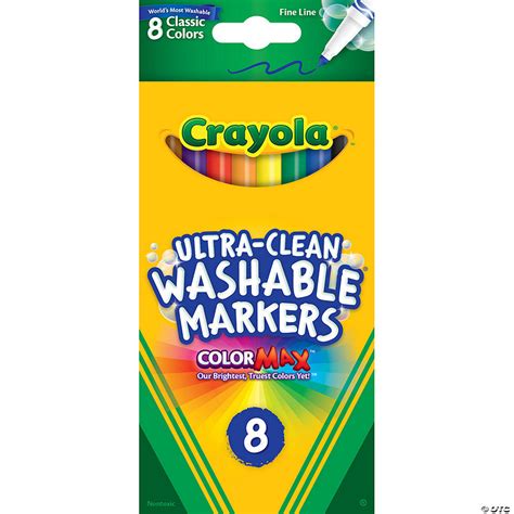 8-Color Crayola® Classic Fine Tip Washable Markers | Oriental Trading