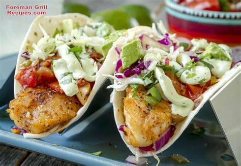 Easy Grilled Cod Fish Tacos George Foreman Grill Recipe