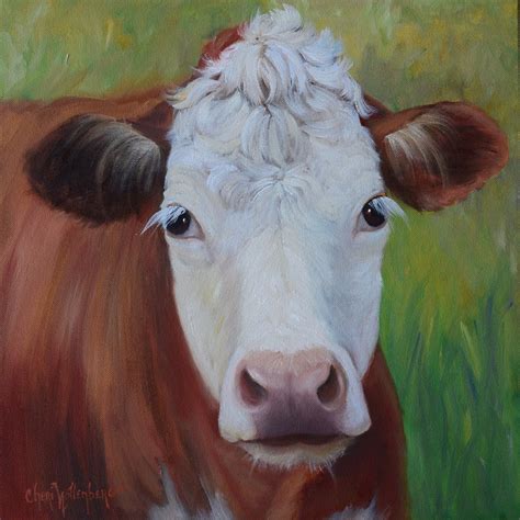 Hereford Cow Painting HattieOil On Canvas Original Art by