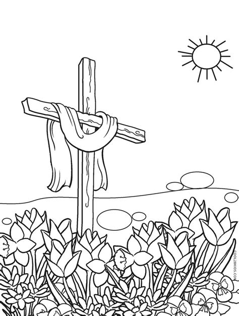 Jesus On The Cross Coloring Page