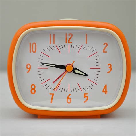 Rex | Orange Retro Alarm Clock | Indigo Blue Trading