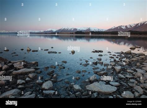 Lake Tekapo Sunset Stock Photo - Alamy