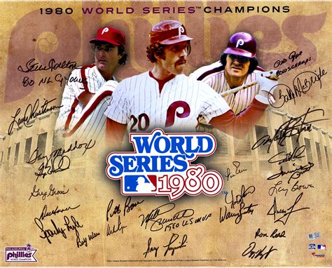 Philadelphia Phillies 1980 World Series Champions Team Autographed 16 ...