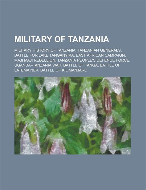 Buy of Tanzania: Tanzania People's Defence Force, the Tanganyika s ...