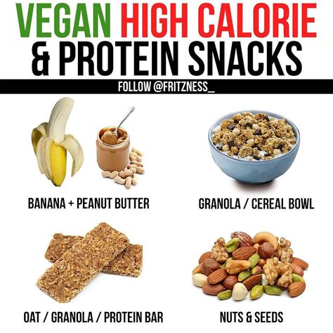 💥VEGAN HIGH calorie & protein snacks💥 | Protein snacks, Peanut butter granola, Granola cereal