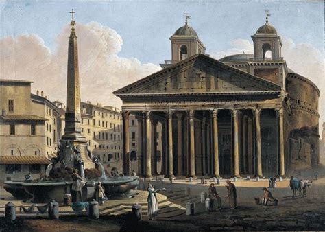 File:Ferdinando Partini's 1794 painting, 'View of Pantheon,' on which the pietre dure work is ...