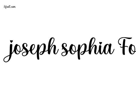 joseph sophia Font - Free Font Download