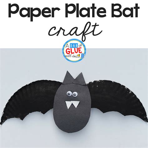 Paper Plate Bat Craft