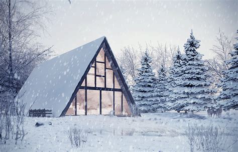 Winter Cottage on Behance