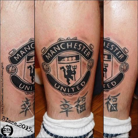 Manchester United logo; tattoo by Blaze www.facebook.com/zentattoozagreb | Man utd tattoo, Watch ...