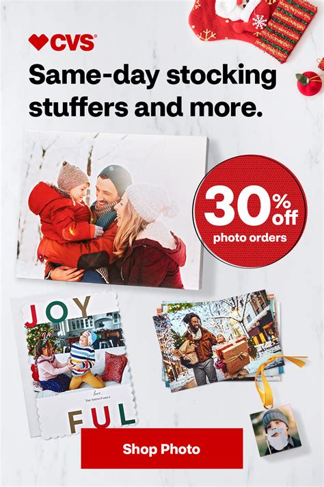 30% off photo orders at CVS | Holiday photo gifts, Personalized photo ...