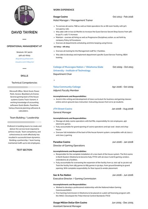 Assistant General Manager Resume Samples and Templates | VisualCV