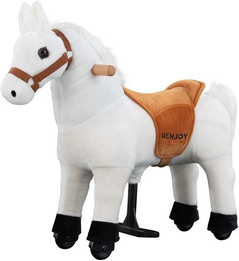 Uenjoy Kids Riding Horse for Kids Plush Ride ons Toy White - Walmart.com