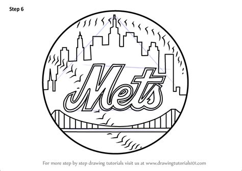 Learn How to Draw New York Mets Logo (MLB) Step by Step : Drawing Tutorials