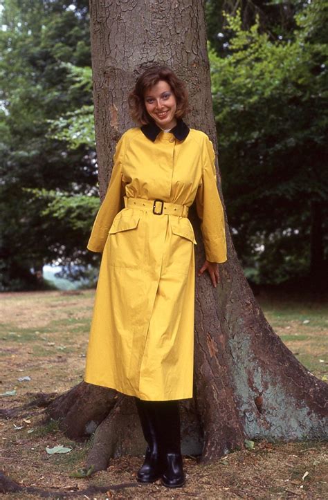 Yellow rubber lined mackintosh | Rainwear girl, Mackintosh raincoat ...