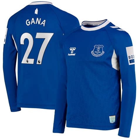 Everton Home Shirt 2022-23 - Long Sleeve - Kids with Gana 27 printing ...