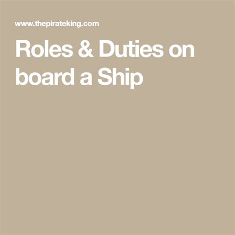 Roles & Duties on board a Ship | Ship, Ship map, Role