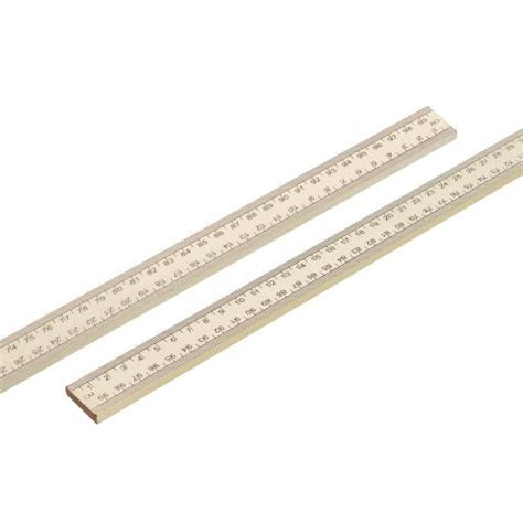 HALF Metre Wooden Ruler CM AND INCHES