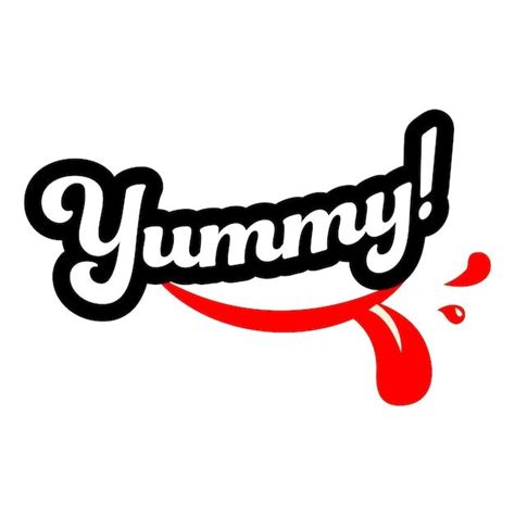 Premium Vector | Yummy smile typhography vector design in 2024 | Tasty logo, Vector design, Food ...