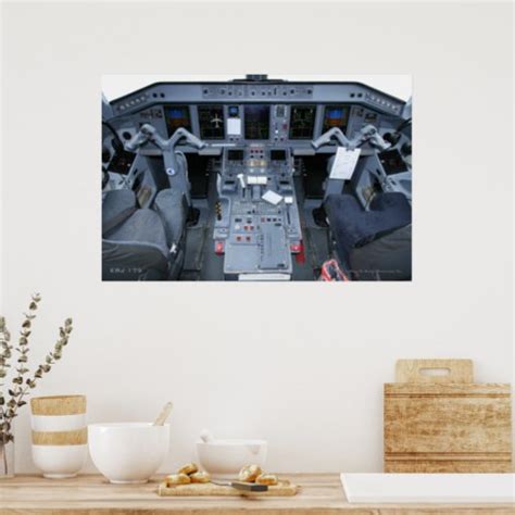 ERJ 175 Cockpit Poster | Zazzle