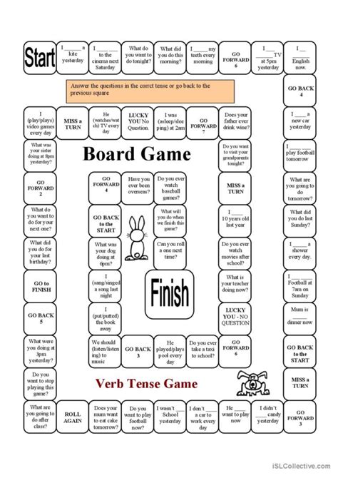 Verb Master Board Game Learn English Grammar