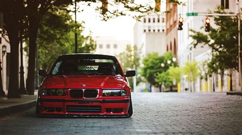 HD wallpaper: car, BMW, tuning, BMW E36, red cars, mode of ...