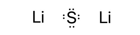 What is the Lewis dot structure for $\ce{Li2S}$? | Quizlet