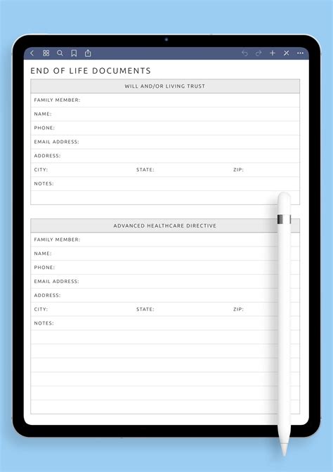 Download Printable End of Life Documents PDF