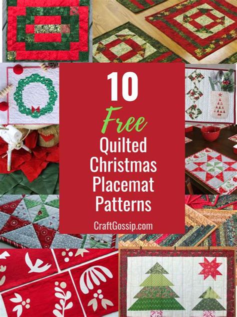 10 Quilted Christmas Placemat Tutorials – Quilting