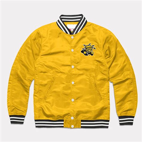 Varsity Yellow Satin Wichita State Shockers Jacket