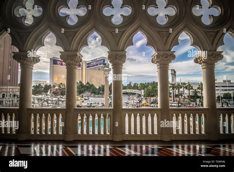 Fancy luxurious lobby balcony at venetian las vegas Stock Photo - Alamy