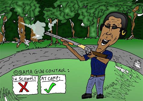 Obama Gun Control Policy Caricature