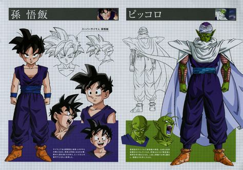 Various character model sheets from “Plan to... - Dragon Ball Densetsu