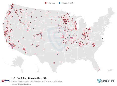 List of all U.S. Bank locations in the USA - ScrapeHero Data Store