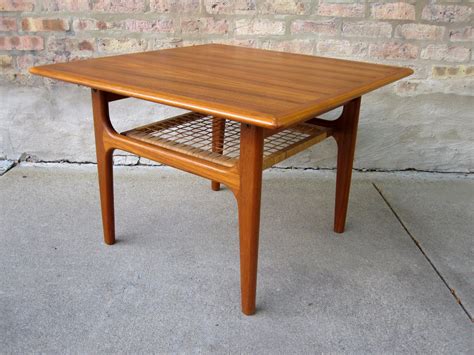 circa midcentury: 'danish modern' teak side table