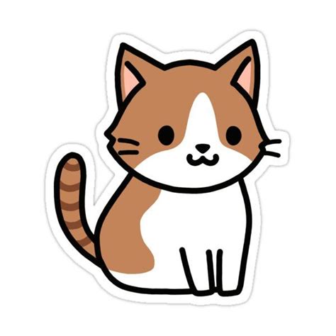 Brown Tabby Cat Sticker by littlemandyart in 2021 | Cartoon cat drawing, Cat stickers, Cute ...