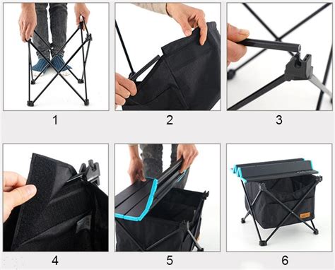 Portable Outdoor Folding Table with Large Storage Bag, Waterproof Desi – GizModern