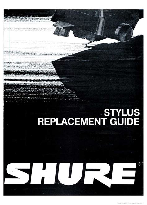 Shure Stylus Replacement Guide Product Catalogue | Vinyl Engine