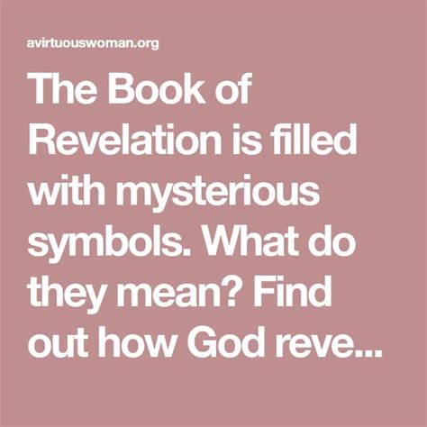 What do the symbols mean in the Book of Revelaiton? | Book of ...