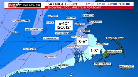 Six Boston Snow Maps: Predictions for Snowstorm on Sunday, January 7 ...