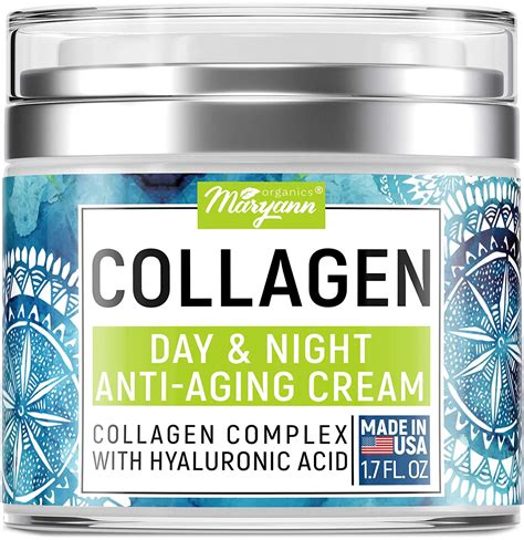 Maryann Organics Collagen Cream, Anti Aging Face Moisturizer, Day ...