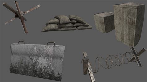 3D model Military Barricade Pack VR / AR / low-poly | CGTrader