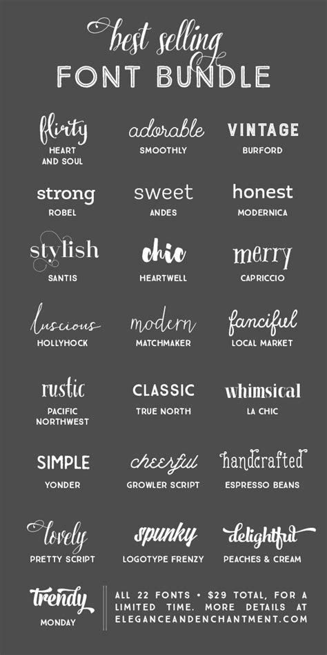 Best Selling Font Bundle | Lettering, Word fonts, Tattoo fonts