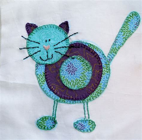 Crazy cat applique | Applique quilt patterns, Applique quilts, Cat applique