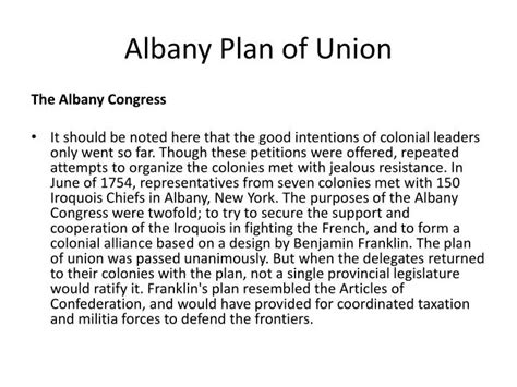 PPT - Albany Plan of Union PowerPoint Presentation, free download - ID ...