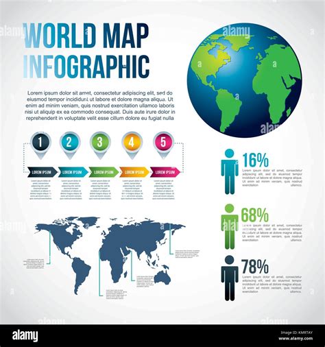 world map infographic chart population Stock Vector Image & Art - Alamy