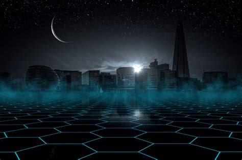 Futuristic Cityscape at night image - Free stock photo - Public Domain ...