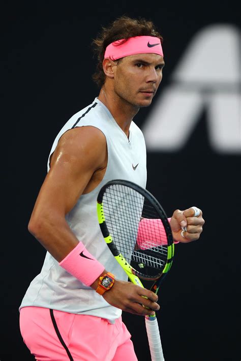 Rafa Nadal 2018 Australian Open Nike Outfit sleeveless top pink shorts ...